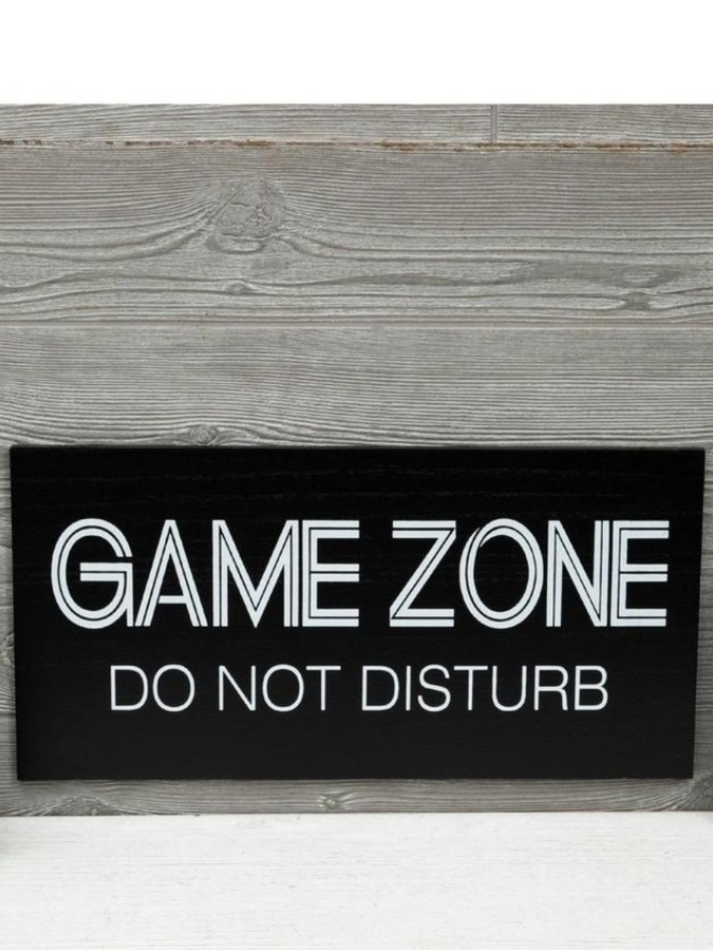 Black "Game Zone" Do Not Disturb Sign – Home Games Wall Décor